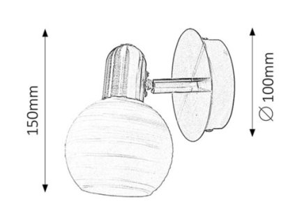 Rabalux Aurel 6341 - E14 1x MAX 40 - saténová chrómová