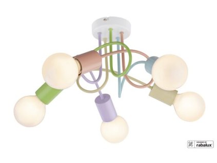 Rabalux Linett 6340 - E27 5x MAX 40 - viacfarebná