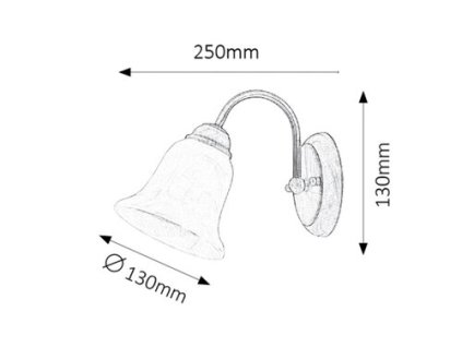 Rabalux Francesca 7371 - E14 1x MAX 40 - bronzová