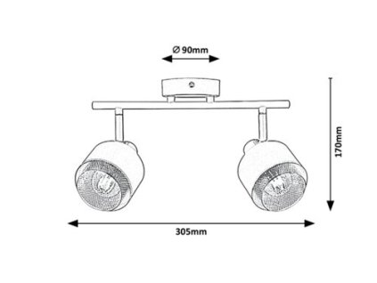 Rabalux Fedora 3548 - E14 2x MAX 40 - svetlohnedý/á/é