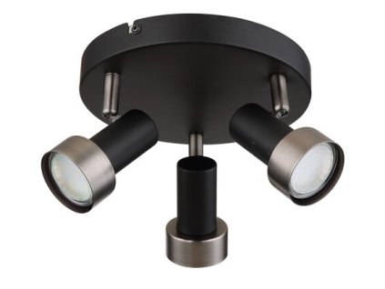 Rabalux Konrad 73013 - GU10 3x MAX 50 - matná čierna