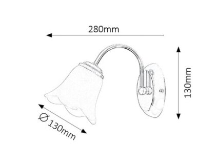 Rabalux Rafaella 7241 - E14 1x MAX 40 - chrómová