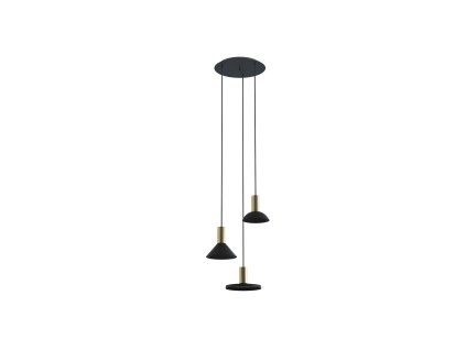 Závesné svietidlo HERMANOS III BLACK/SOLID BRASS 8030