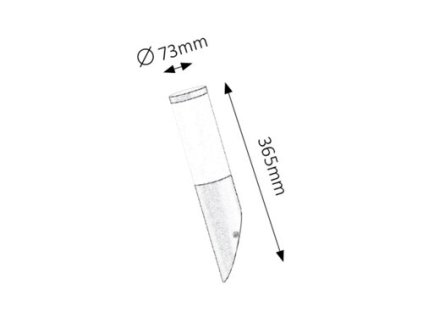 Rabalux Black torch 8145 - E27 1x MAX 25 - matná čierna