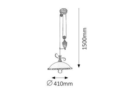 Rabalux Elisett 2756 - E27 1x MAX 60 - bronzová