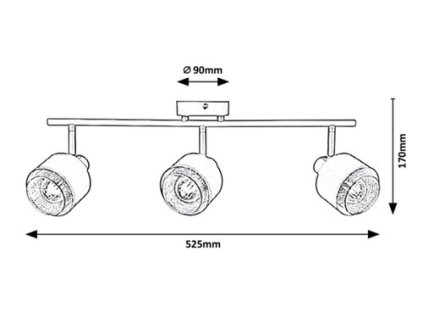 Rabalux Fedora 3549 - E14 3x MAX 40 - svetlohnedý/á/é