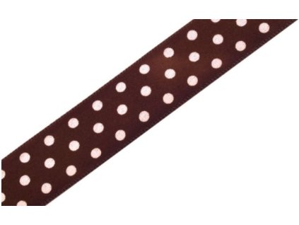 stuha hnědá s puntíky