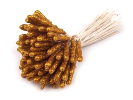 pestíky s glitry zlatá