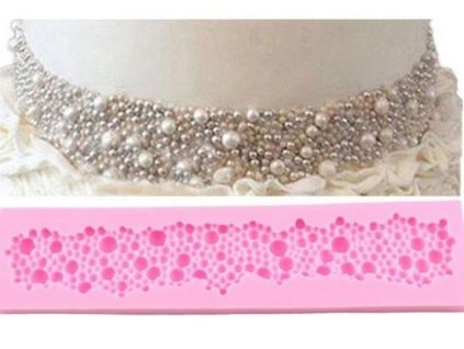 perlový náhrdelník silikon