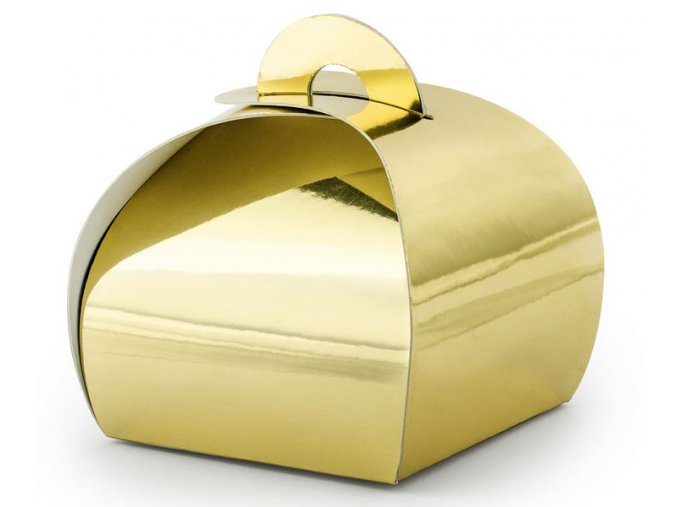 krabička na sladkosti zlatá