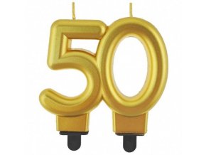 svíčka zlatá 50 godan