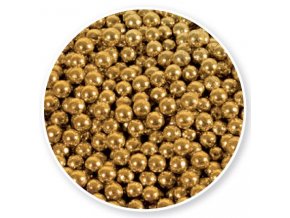 perly metalické zlaté 0,6 flo