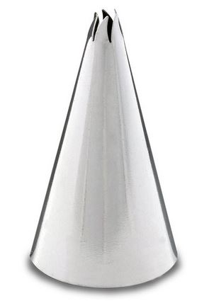 Zdobící špička Šestizubá - Plamínek průměr 4mm