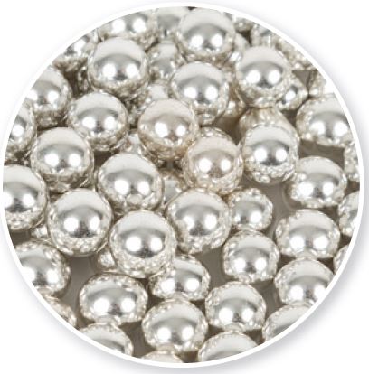 Cukrové perly 1 cm stříbrné 50 g