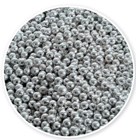 Cukrové perly 4 mm stříbrné 50 g
