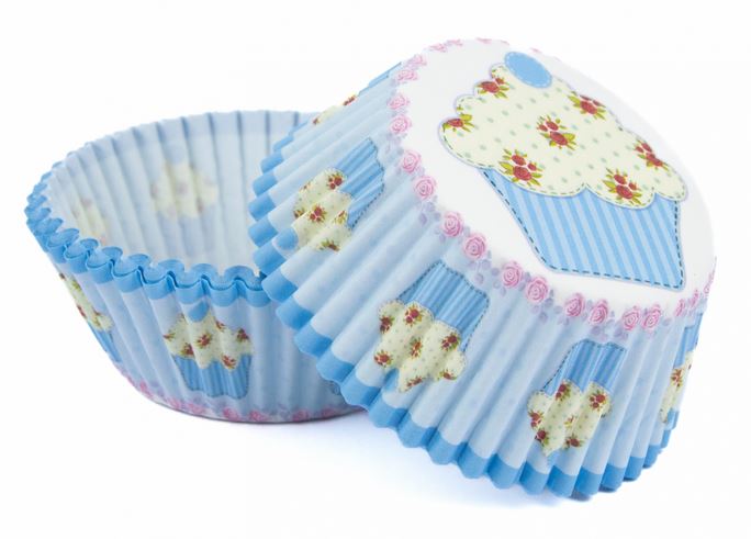Košíčky na muffiny modrý cupcake 50 ks