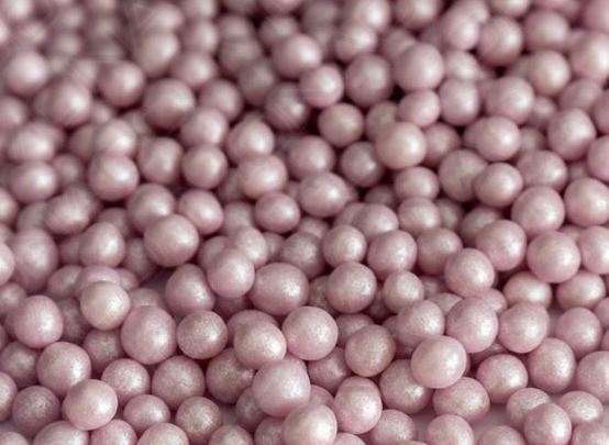 Cukrové perly 4 mm perleťově fialové 50 g