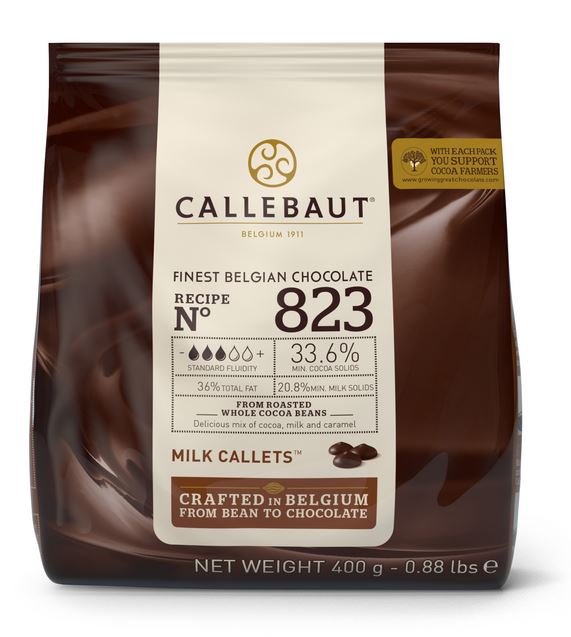 ČOKOLÁDA Callebaut 823 MLÉČNÁ 33,6% 400 g