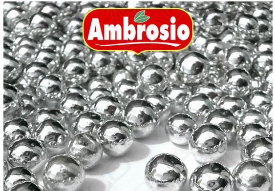 Cukrové perly 8,5 mm stříbrné 50 g