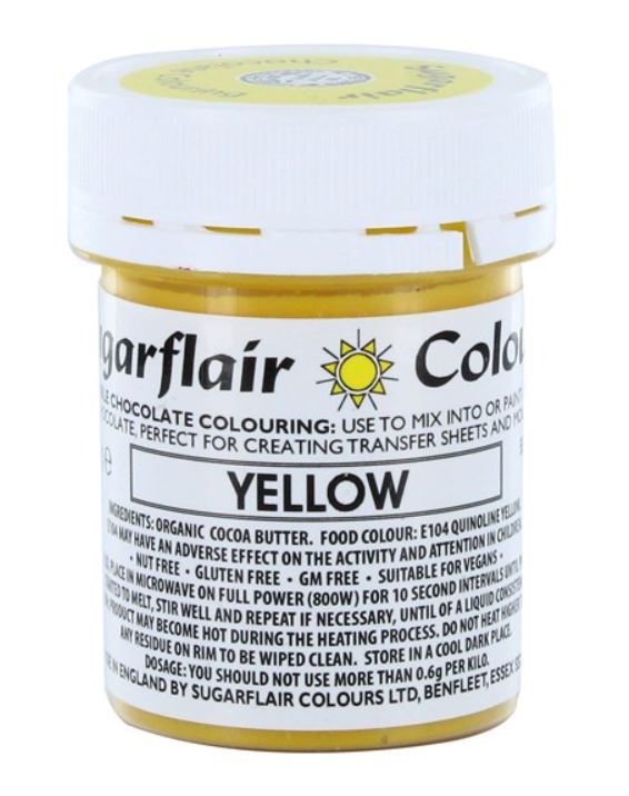 Barva do čokolády Yellow 35 g