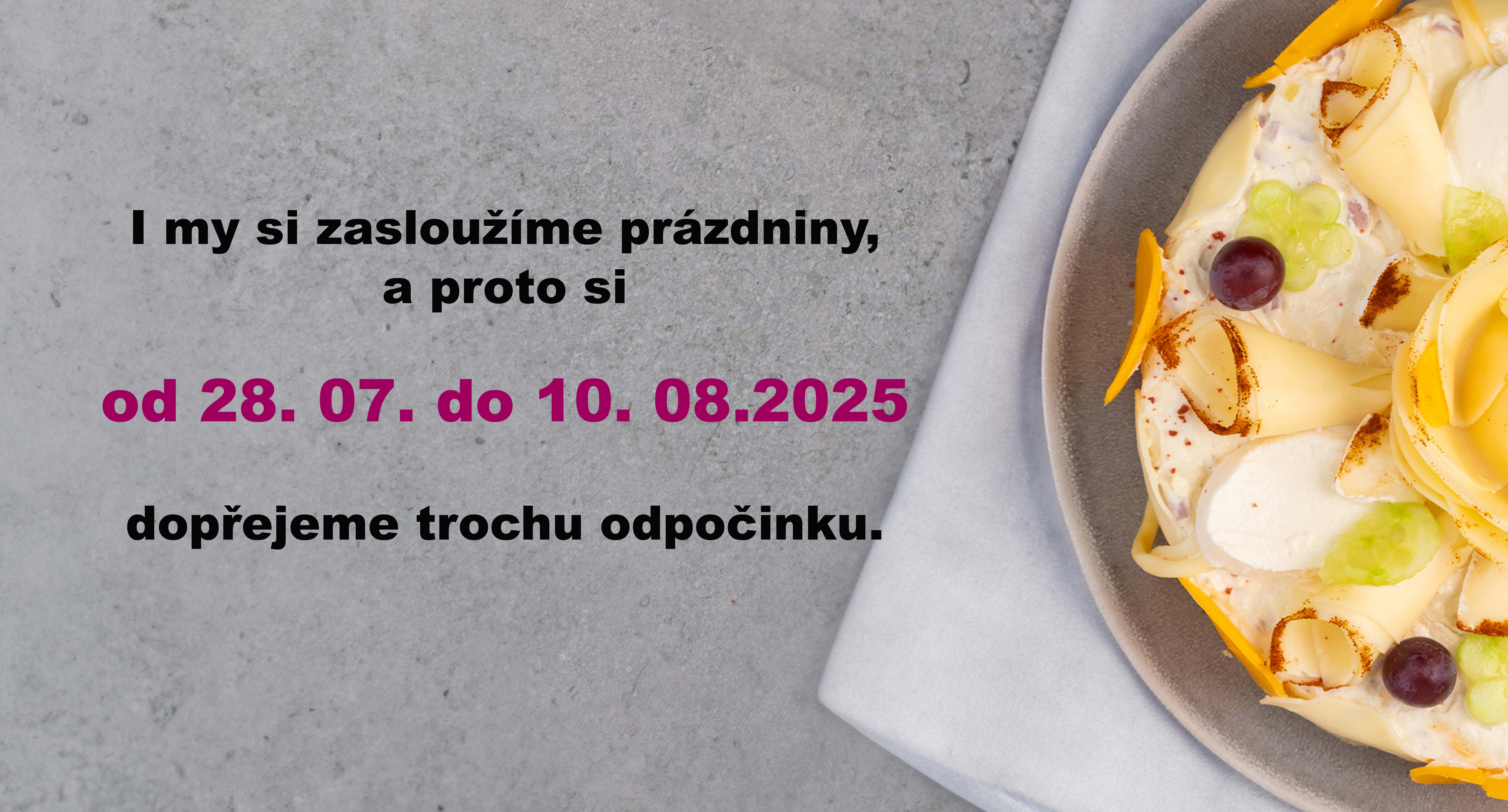 Plánované prázdniny – důležité informace k objednávkám