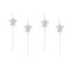 stříbrné hvězdy 4ks