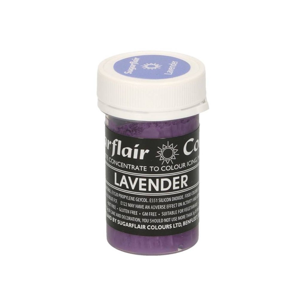 Pastelová gelová barva Sugarflair (25 g) Lavender  /CSG