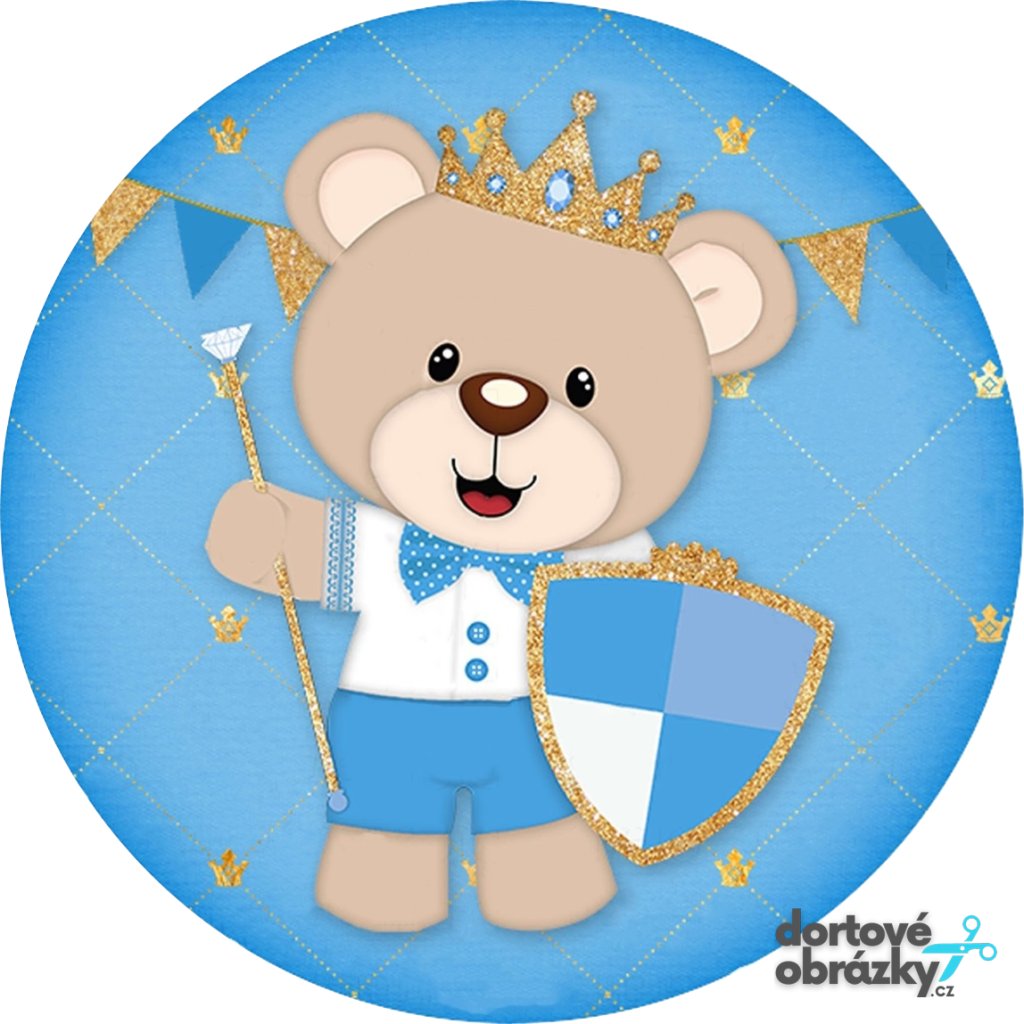 Jedlý papír MEDVÍDEK (● velikost průměr 20 cm ☝, ● materiál FONDÁNOVÝ DECORLIST ✴️)