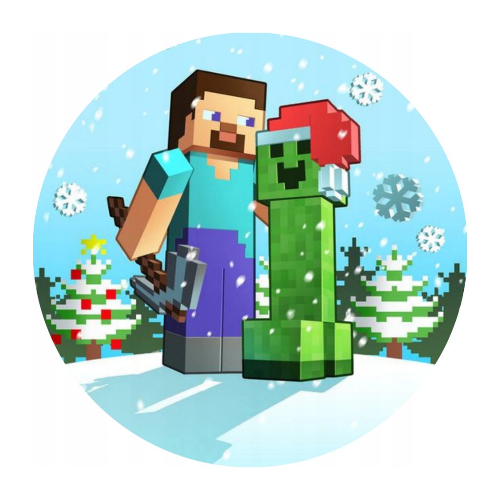 Jedlý papír MINECRAFT VÁNOCE