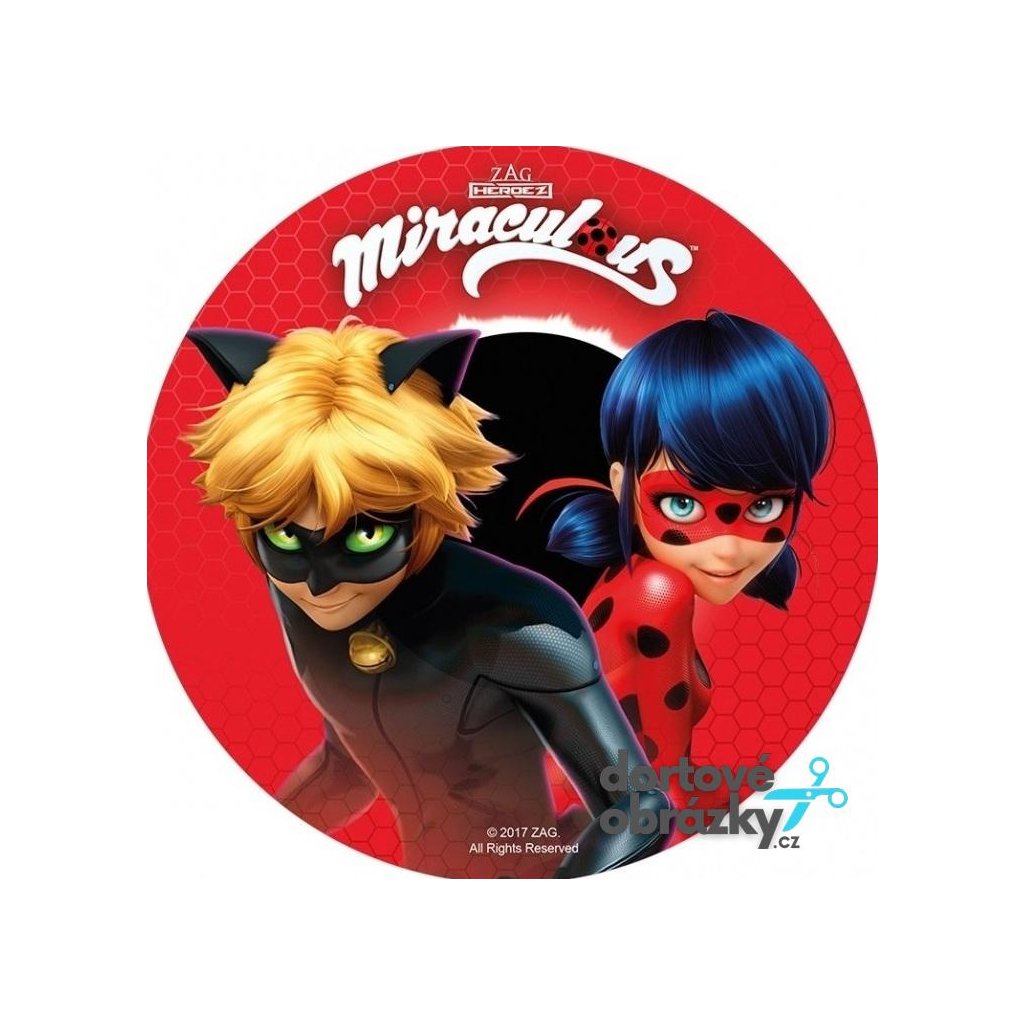 Jedlý papír MIRACULOUS - KOUZELNÁ BERUŠKA A ČERNÝ KOCOUR (● velikost průměr 20 cm ☝, ● materiál FONDÁNOVÝ DECORLIST ✴️)