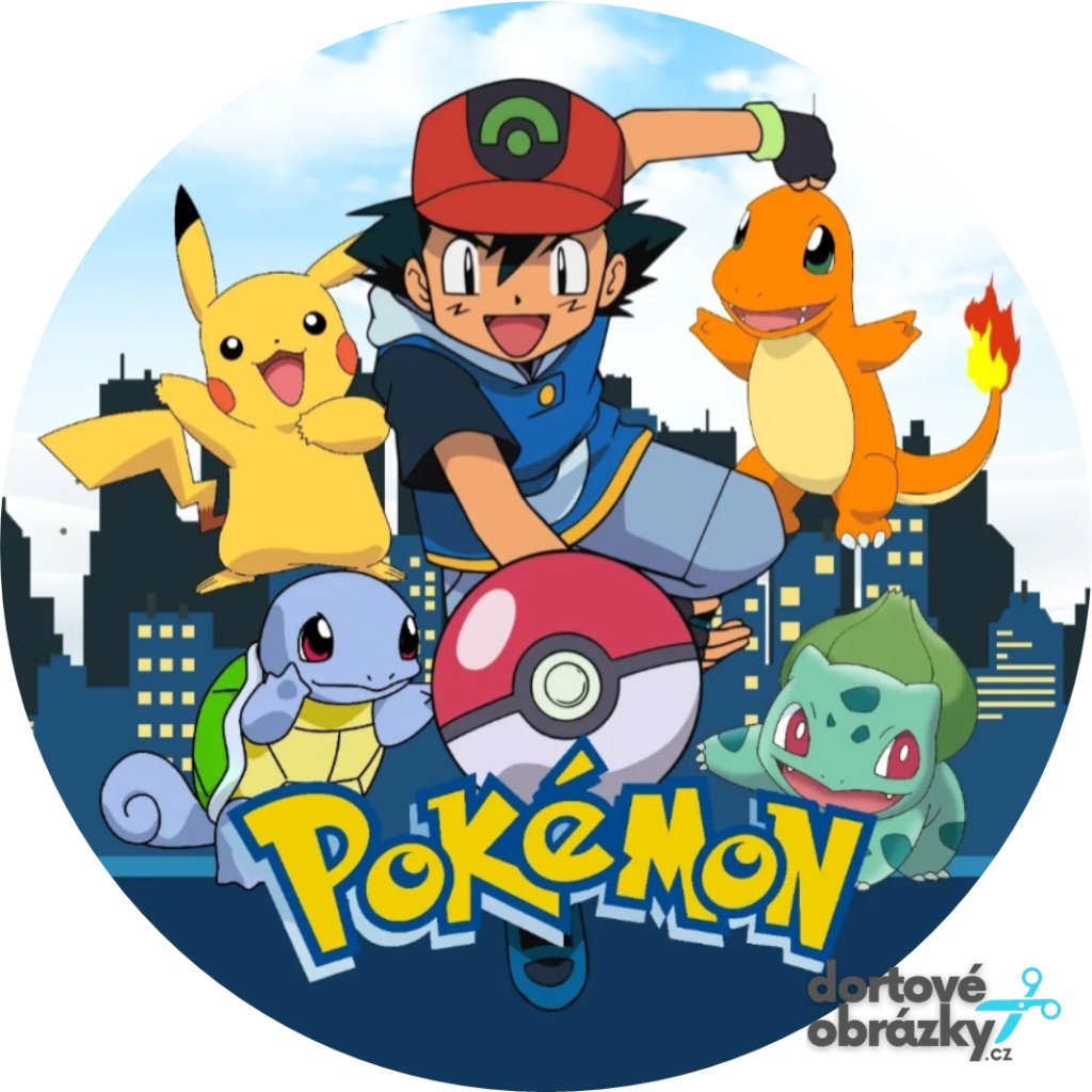 Jedlý papír POKÉMON (● velikost průměr 20 cm ☝, ● materiál FONDÁNOVÝ DECORLIST ✴️)
