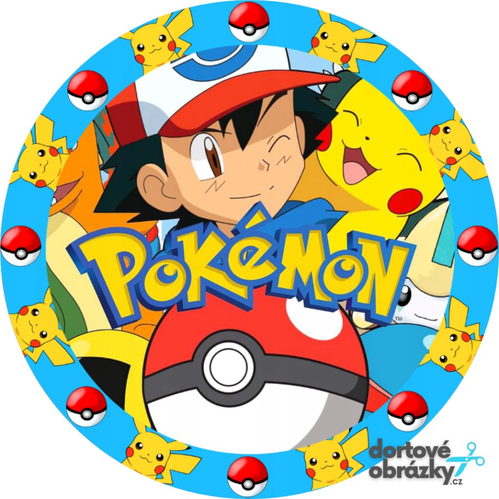Jedlý papír POKÉMON (● velikost průměr 20 cm ☝, ● materiál FONDÁNOVÝ DECORLIST ✴️)