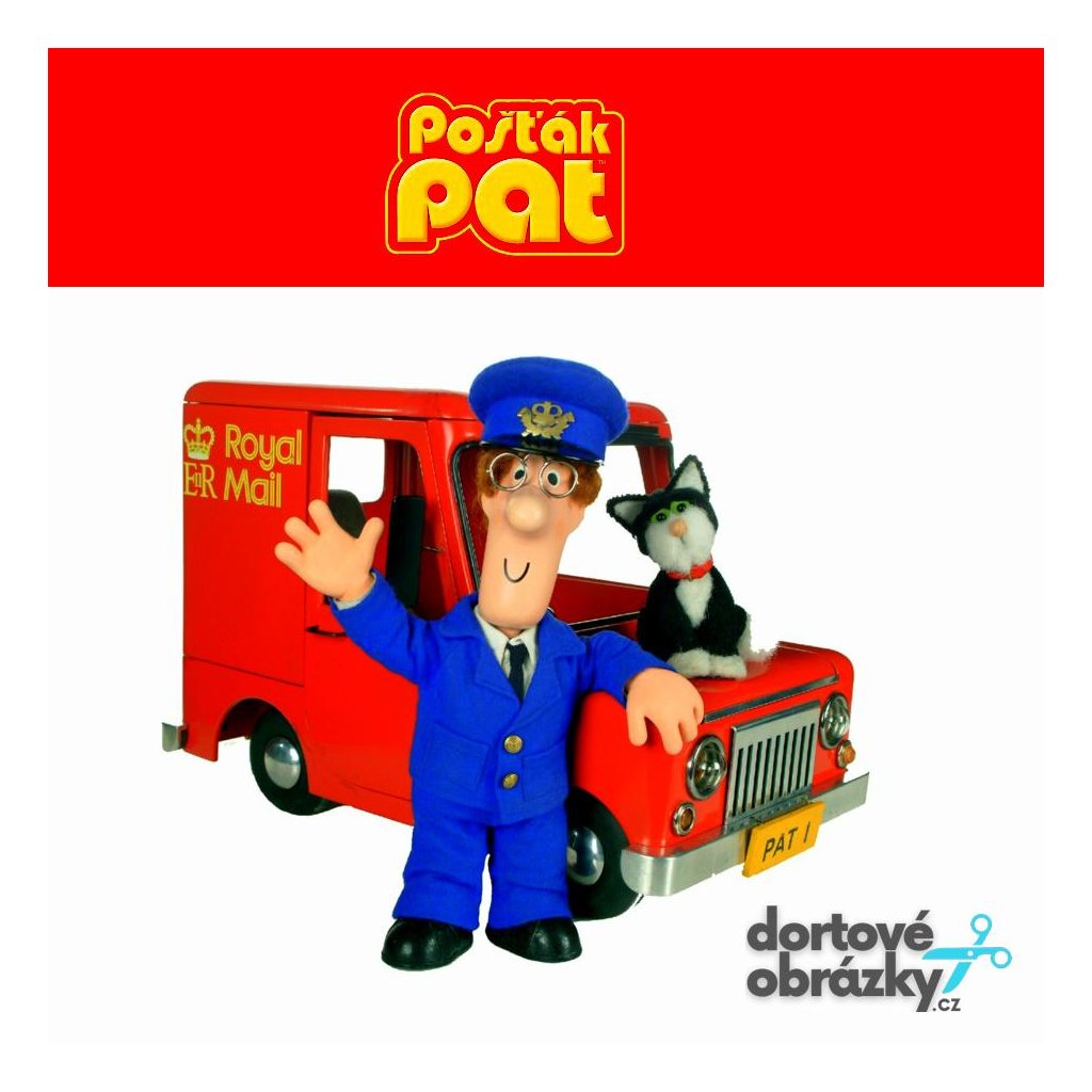 Jedlý papír POŠŤÁK PAT (● velikost průměr 20 cm ☝, ● materiál FONDÁNOVÝ DECORLIST ✴️)