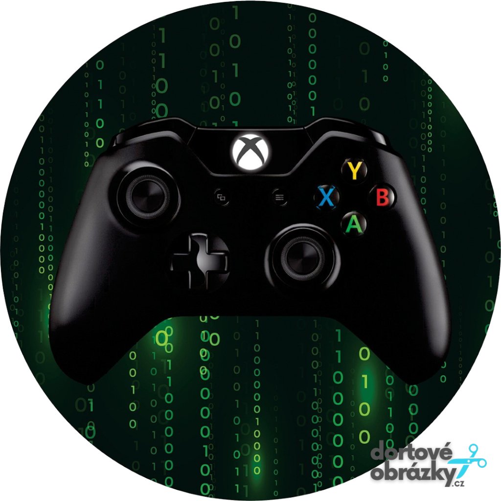 Jedlý papír X BOX - OVLADAČ (● velikost průměr 20 cm ☝, ● materiál FONDÁNOVÝ DECORLIST ✴️)