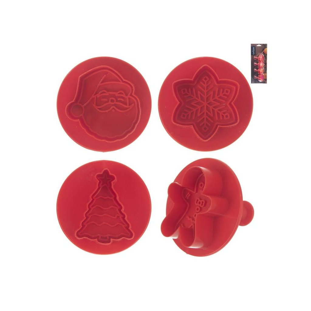 Vykrajovačka s pístem Vánoce 4 ks  | Cukrářské potřeby
