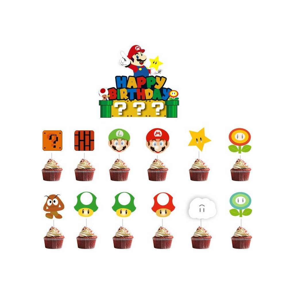 Zápich do dortu a muffinů - Mario - Cakesicq  | Cukrářské potřeby