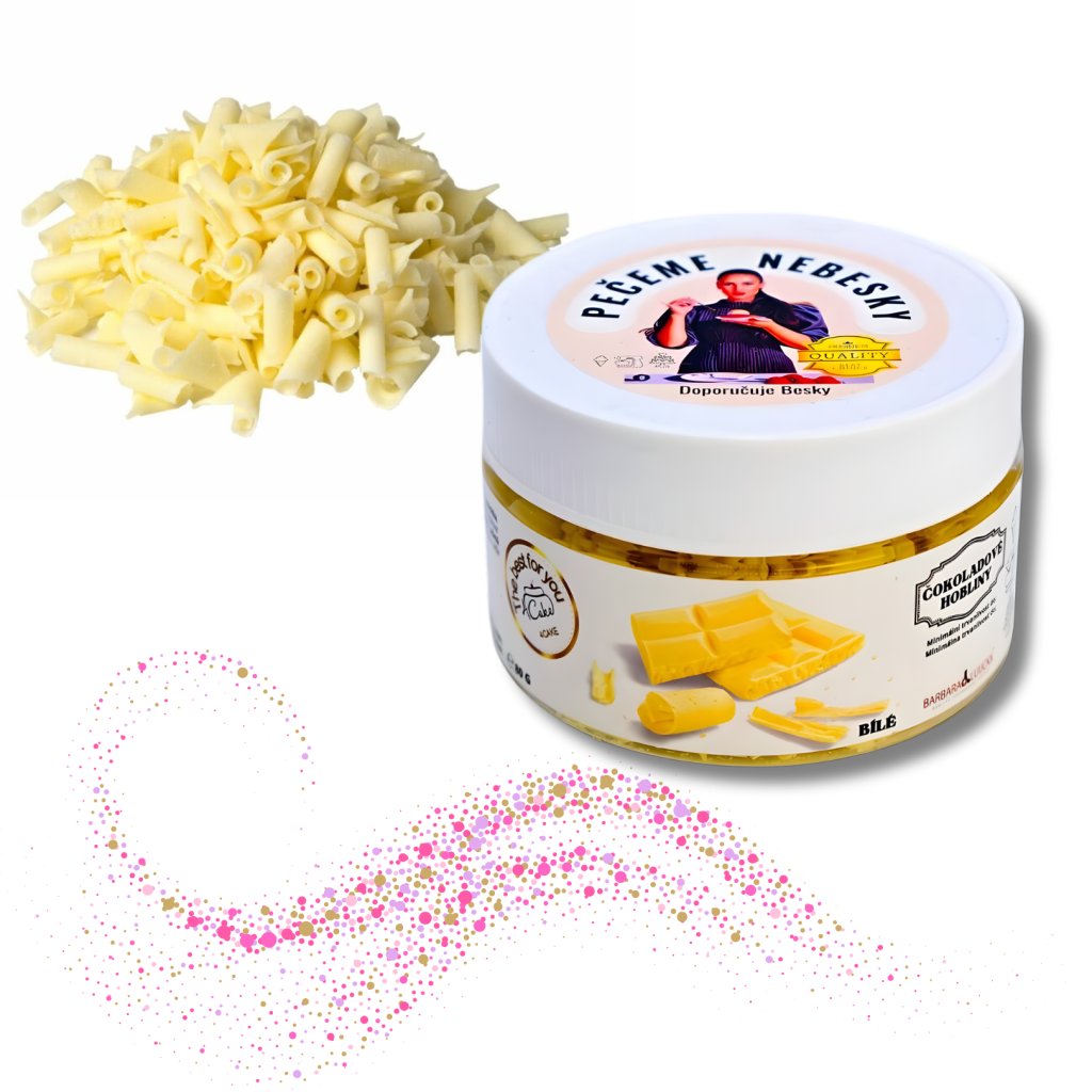 Drobné čokoládové hoblinky z bílé čokolády