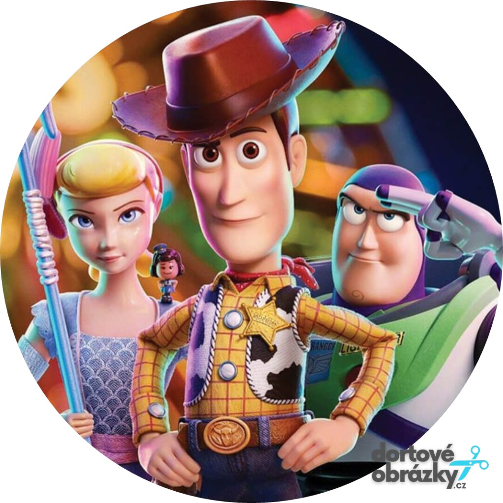 Jedlý papír  TOY STORY - PŘÍBĚH HRAČEK (● velikost průměr 20 cm ☝, ● materiál FONDÁNOVÝ DECORLIST ✴️)