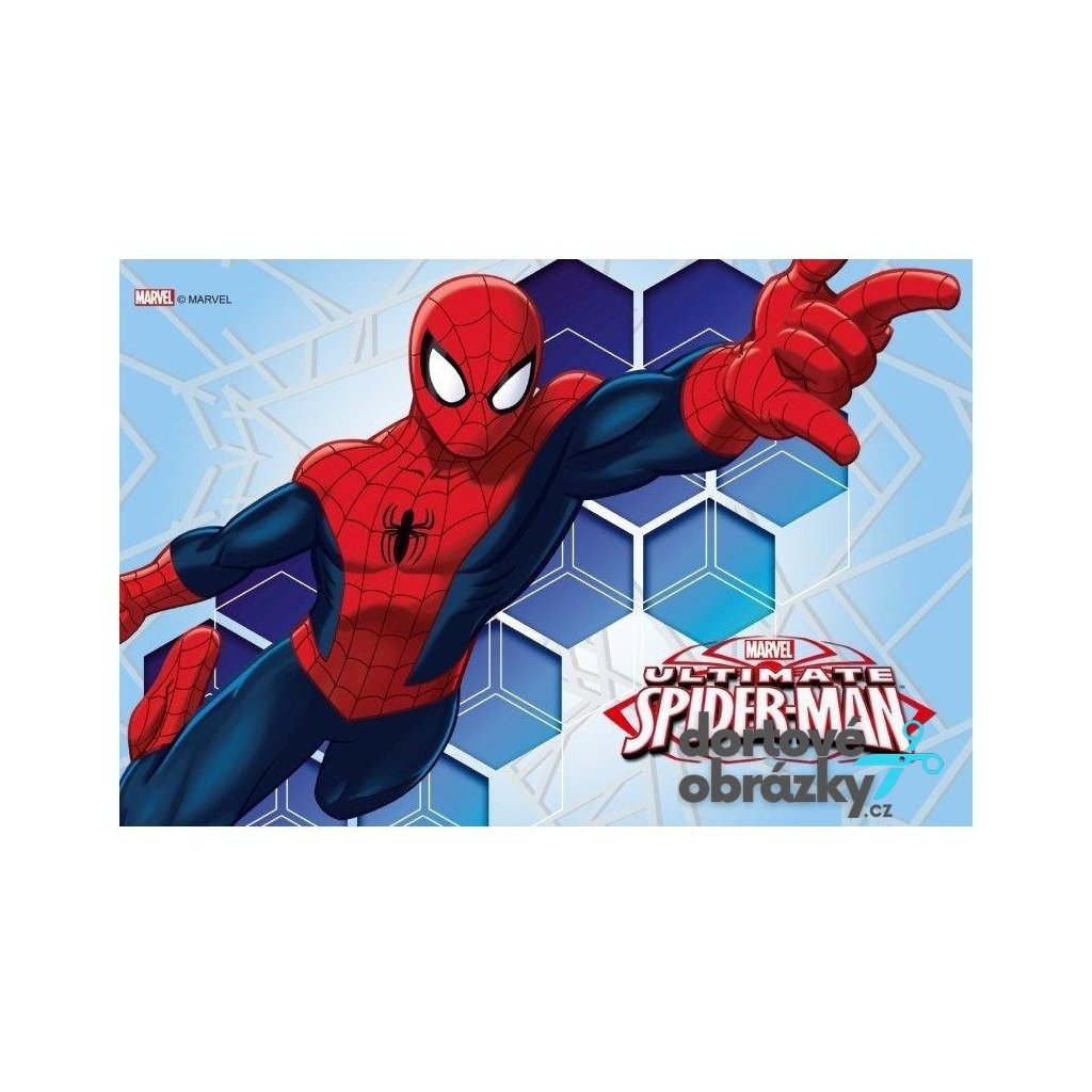 Jedlý papír  SPIDERMAN (● velikost formát A4 (25x20cm) ☝, ● materiál FONDÁNOVÝ DECORLIST ✴️)