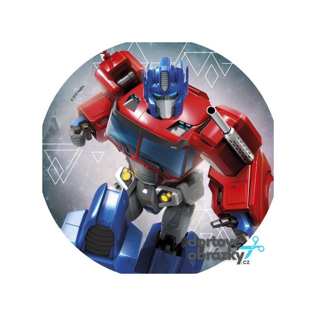 Jedlý papír  TRANSFORMERS (● velikost průměr 20 cm ☝, ● materiál FONDÁNOVÝ DECORLIST ✴️)