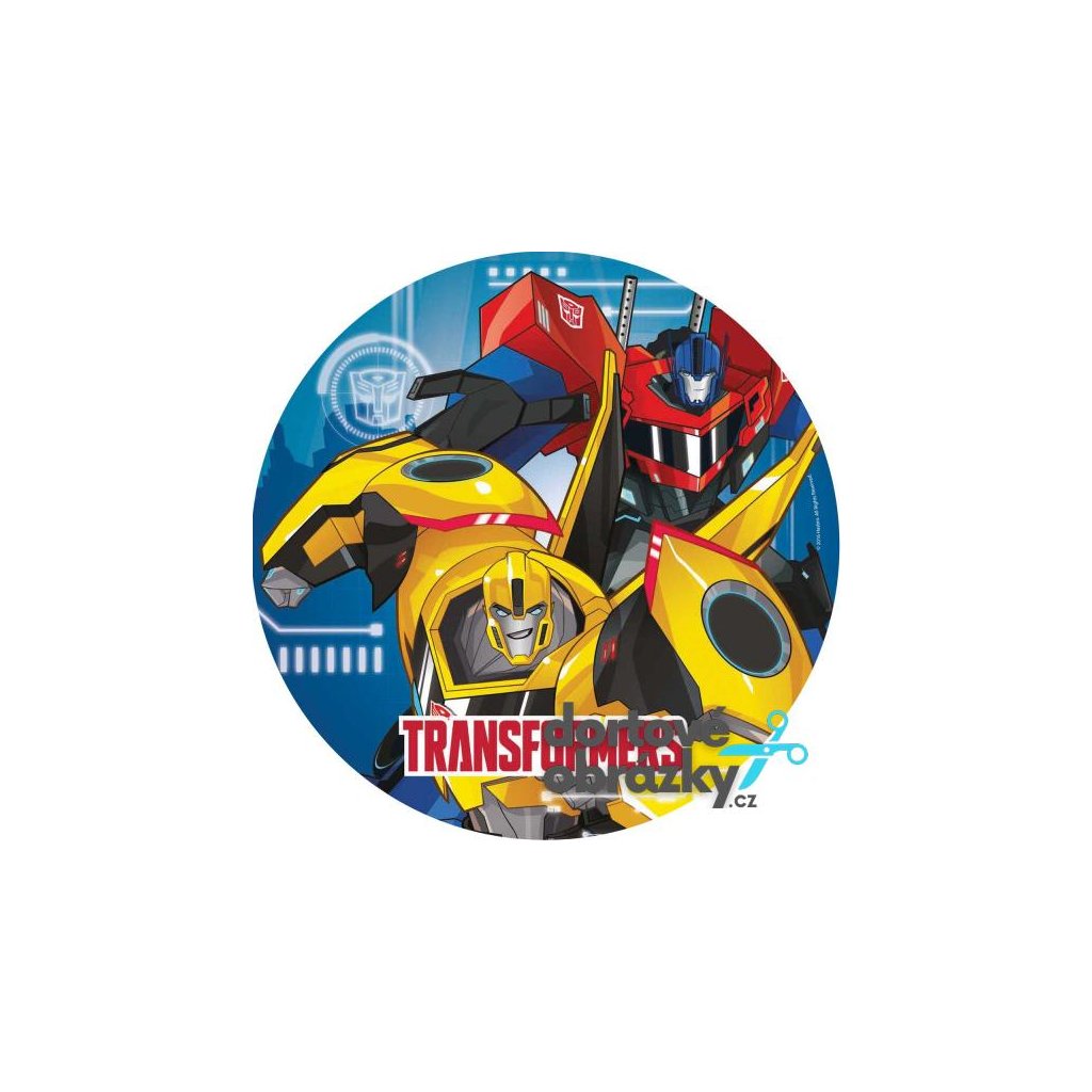 Jedlý papír  TRANSFORMERS (● velikost průměr 20 cm ☝, ● materiál FONDÁNOVÝ DECORLIST ✴️)