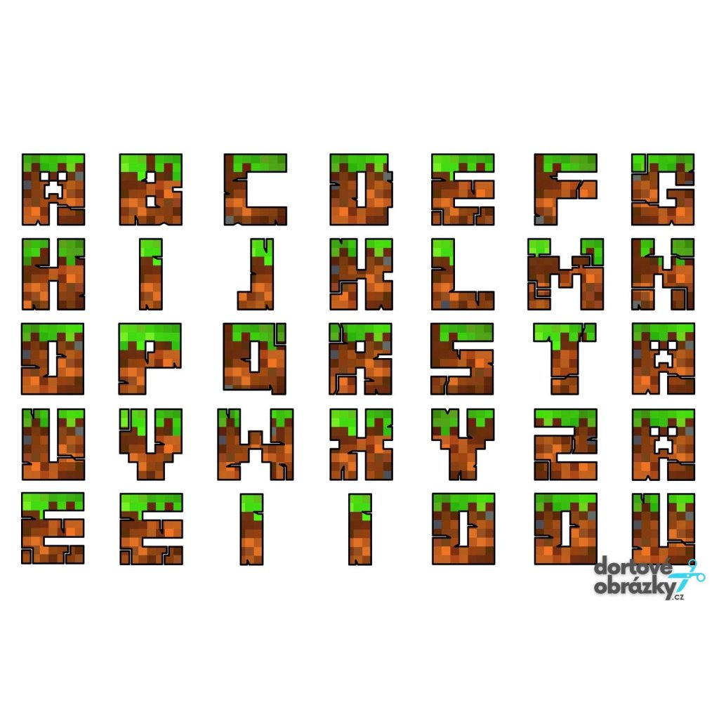 Jedlý papír  MINECRAFT (● velikost formát A4 (25x20cm) ☝, ● materiál FONDÁNOVÝ DECORLIST ✴️)