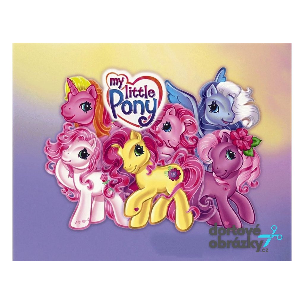 Jedlý papír  MŮJ MALÝ PONY (● velikost formát A4 (25x20cm) ☝, ● materiál FONDÁNOVÝ DECORLIST ✴️)