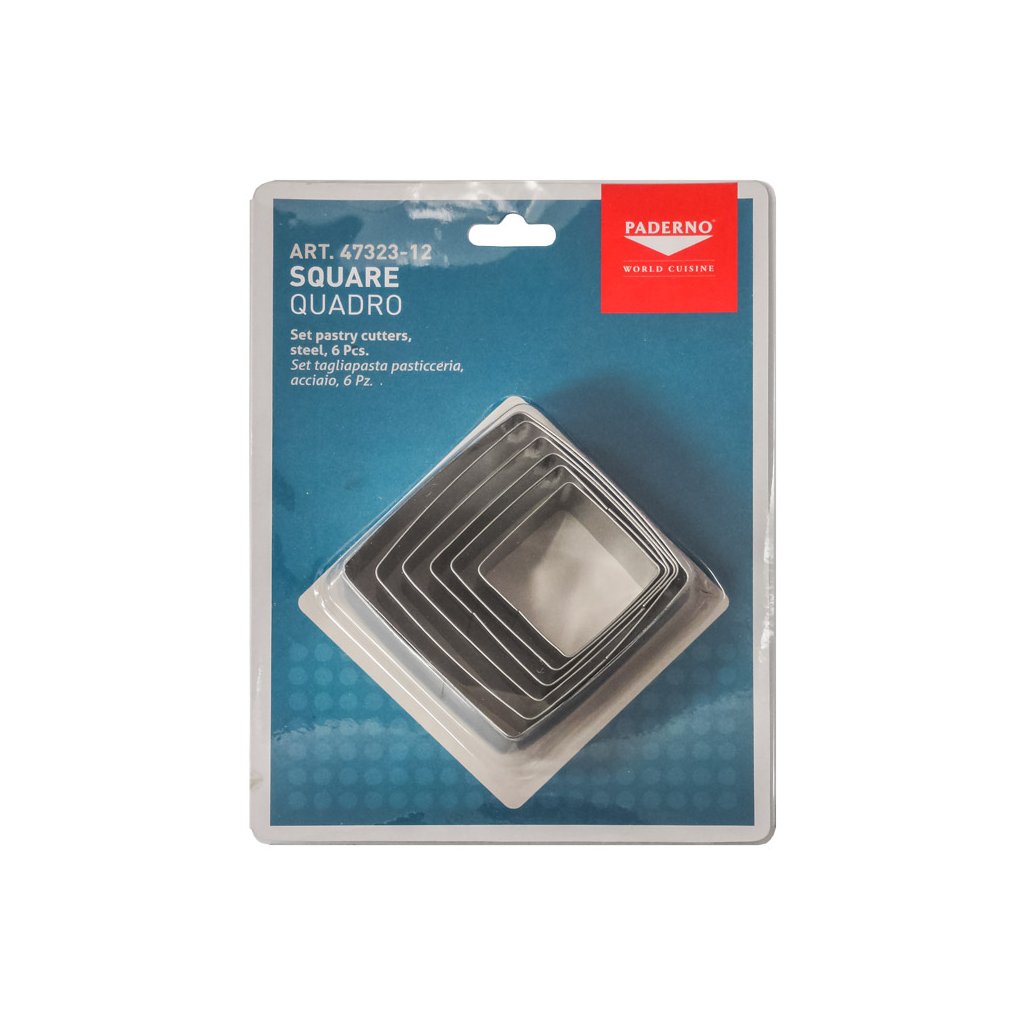 12062 vykrajovatka sada 6ks ctverec tvar 3 7 6 5cm v 3cm