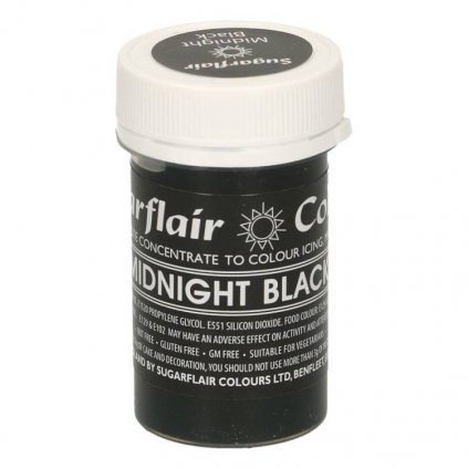 Pastelová gelová barva Sugarflair (25 g) Midnight Black /D_0991