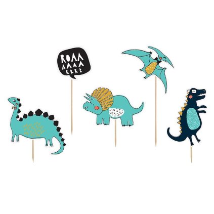 PartyDeco zapichovací dekorace na dort Dinosauři ♡