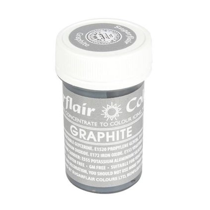 Gelová barva graphite 25 g - Sugarflair  | Skvělé pro Váš domácí dort