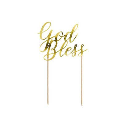 PartyDeco zapich do dortu God Bless /první svaté přijímání / požehnání / víra ♡