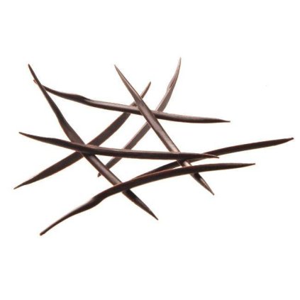 Čokoládová dekorace Bristle jehličky tmavé (50 g) ♡