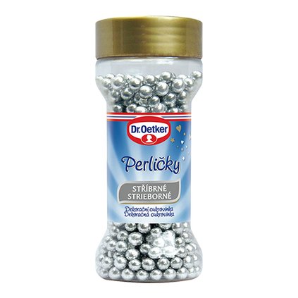 Cukrové, dekorační  perličky stříbrné 42 g